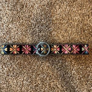 Vintage 60’s Bechelli Velvet Boho Embroidered Belt